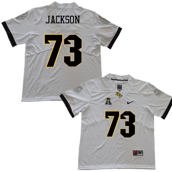 Men #73 Samuel Jackson UCF Knights College Football Jerseys Sale-White
